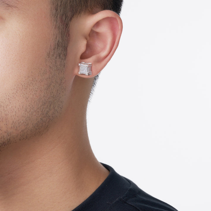 Luxury Minimalist Moissanite Earring Set – Platinum-Plated S925 Silver