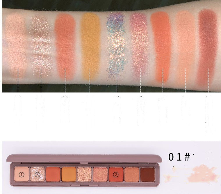 ✨ Keyboard Fingertip 9-Color Eyeshadow Palette – Pearlescent Creative Makeup Disk ✨