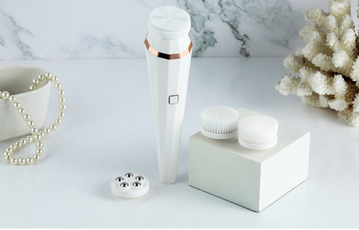 💖🌀 4-in-1 Electric Facial Cleansing Brush | USB Rechargeable Deep Clean Face Massager