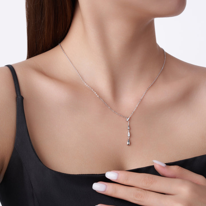 Luxury Minimalist Moissanite Pendant Necklace – Gold-Plated S925 Silver