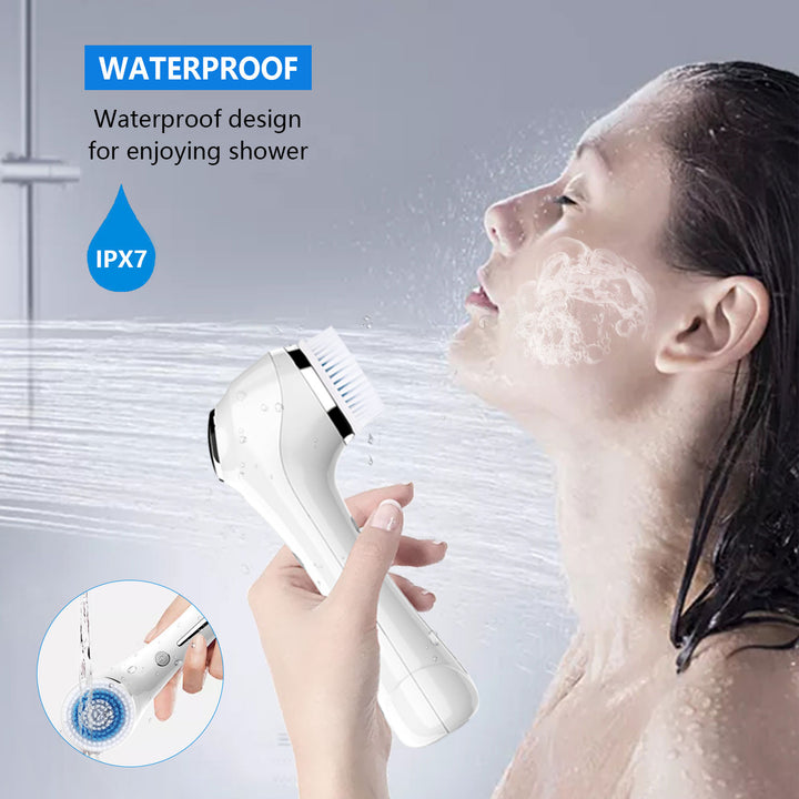 🧼🤍 3-in-1 Facial Cleansing Brush | Exfoliating, Massaging & Deep Cleansing Device (IPX7 Waterproof)