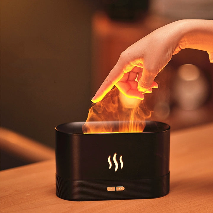 🔥💧 180ML Flame Aroma Diffuser | USB Ultrasonic Essential Oil Humidifier 🌿✨