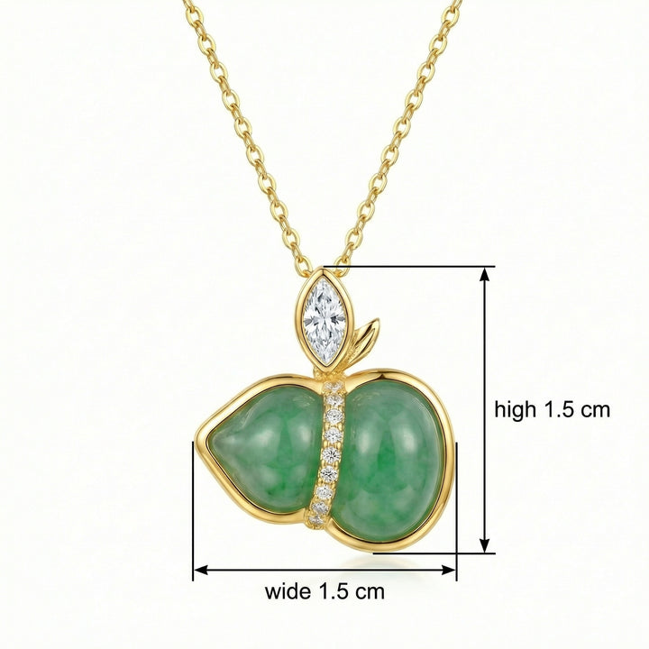 ✨ 925 Sterling Silver Jadeite Hulu Necklace