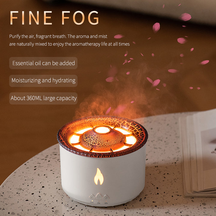 🔥🌊 Jellyfish Flame & Blue Volcano Humidifier | Aroma Diffuser with Remote Control ✨