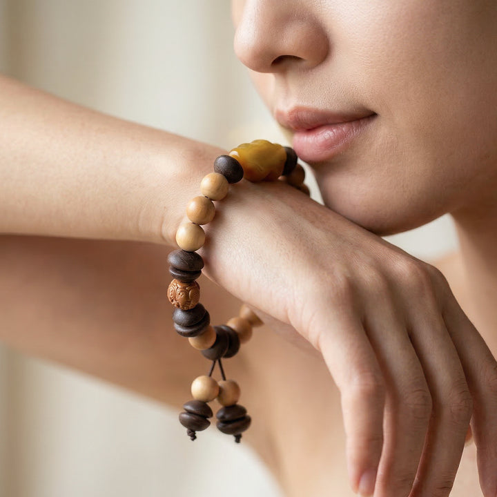 Chinese Herbal Bead Bracelet – Lightweight Wellness Jewelry