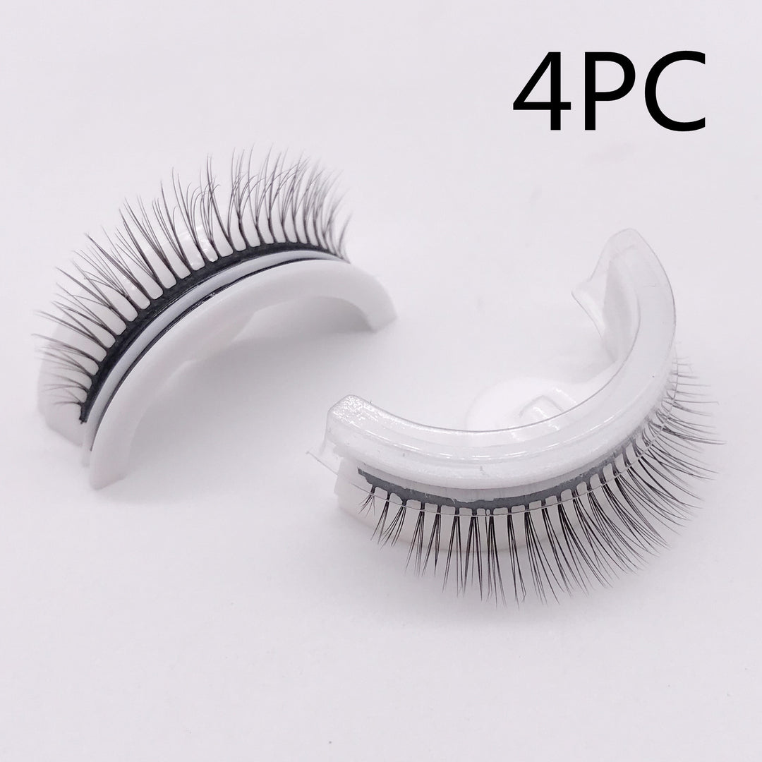 👁️✨ Reusable 3D Mink Lashes – Self-Adhesive Natural False Eyelashes (Glue-Free Silk Style)