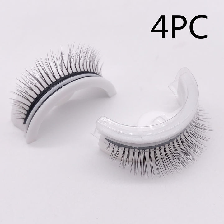 👁️✨ Reusable 3D Mink Lashes – Self-Adhesive Natural False Eyelashes (Glue-Free Silk Style)