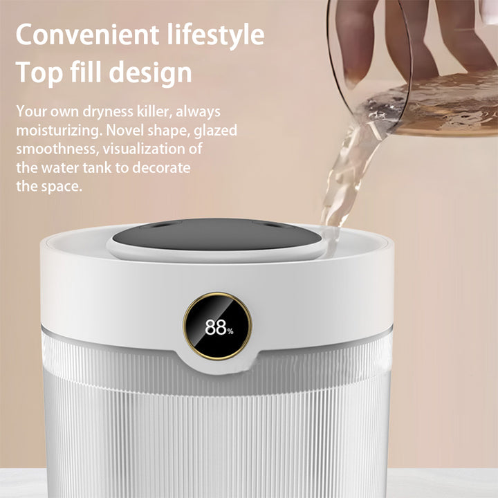 💧📟 2L Digital Display Humidifier | Dual Spray Silent USB Air Moisturizer ✨