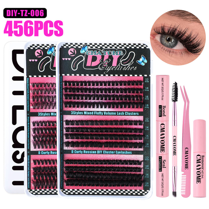 👁️✨ DIY 456 Clusters Large Capacity Eyelashes Assortment Pack – Lash Extension Kit