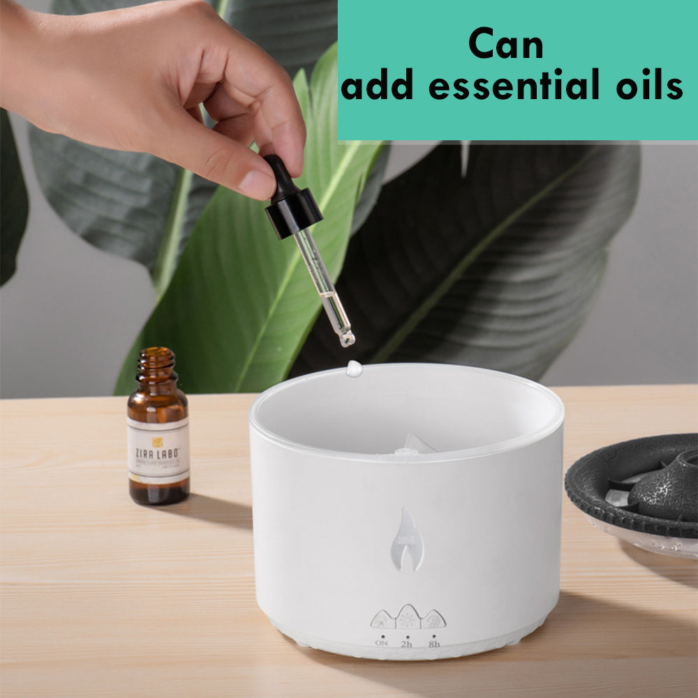 🌋🔥 Creative Volcano Aromatherapy Humidifier | Flame & Smoke Ring Mist Diffuser