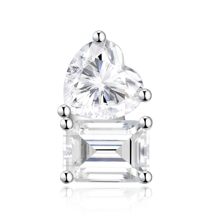Minimalist Platinum-Plated Moissanite Stud Earrings – S925 Silver