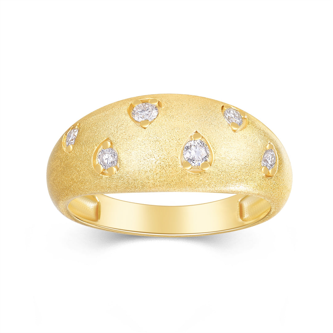 💍 Engraved Minimalist Moissanite Ring – Gold-Plated S925 Silver (4.5g, Sizes 5–9) 💍