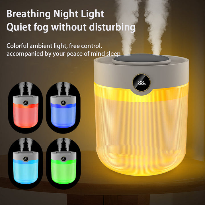 💧📟 2L Digital Display Humidifier | Dual Spray Silent USB Air Moisturizer ✨