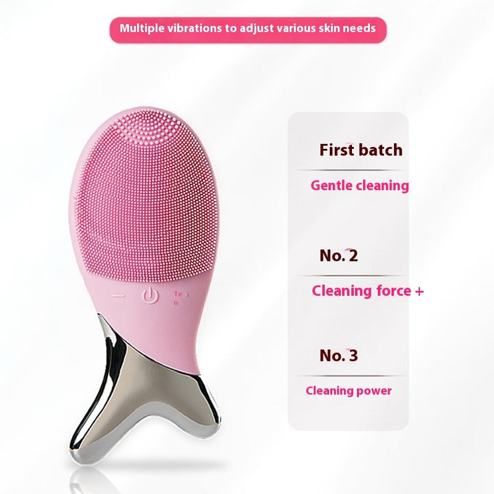 💖🌀 Silicone Gel Cleansing System | Electric Facial Cleaning & Vibration Massager