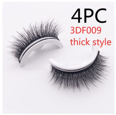 👁️✨ Reusable 3D Mink Lashes – Self-Adhesive Natural False Eyelashes (Glue-Free Silk Style)