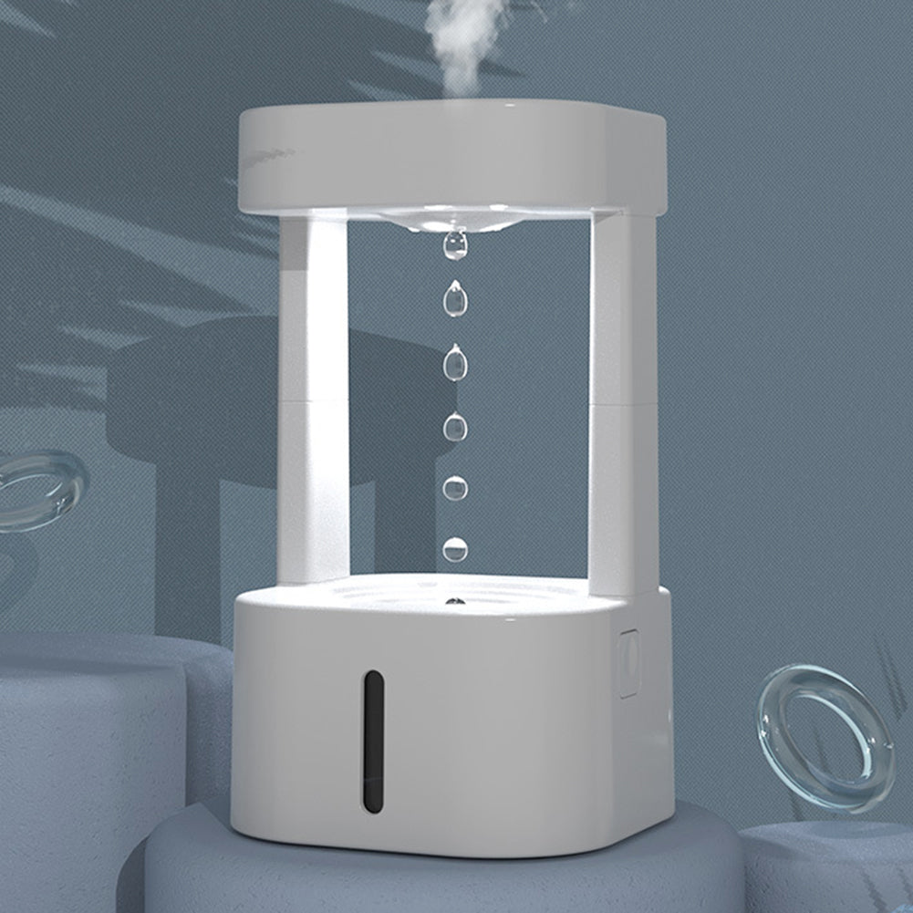 💧✨ Anti-Gravity Water Drop Humidifier | 580ML USB Mist & Ambient Light 🌙
