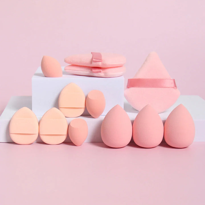 🥚💄 12-Piece Makeup Sponge Puff Set – Soft Beauty Blender Kit (Wet & Dry Use)