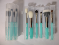 🌿 6-Piece Green Roll Makeup Brush Set – Portable Travel Cosmetic Brushes with Roll Case 💄✨