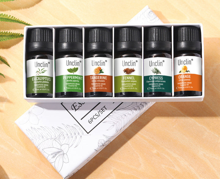 ✨ 10ml Six-Piece Aromatherapy Essential Oil Set — Natural Botanical Collection 🌿💧