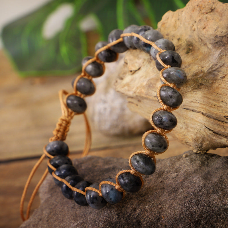 Moonstone & Labradorite Bracelet – Minimalist Handmade Design