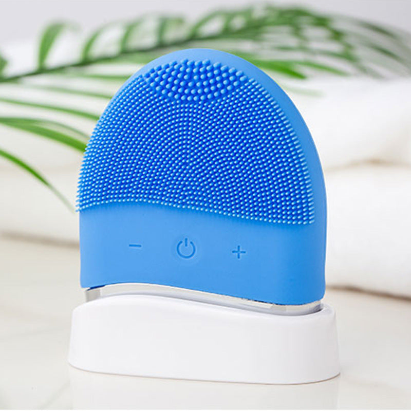 💖🌀 Mini Electric Silicone Cleansing Brush | Ultrasonic Pore Cleaning Beauty Tool