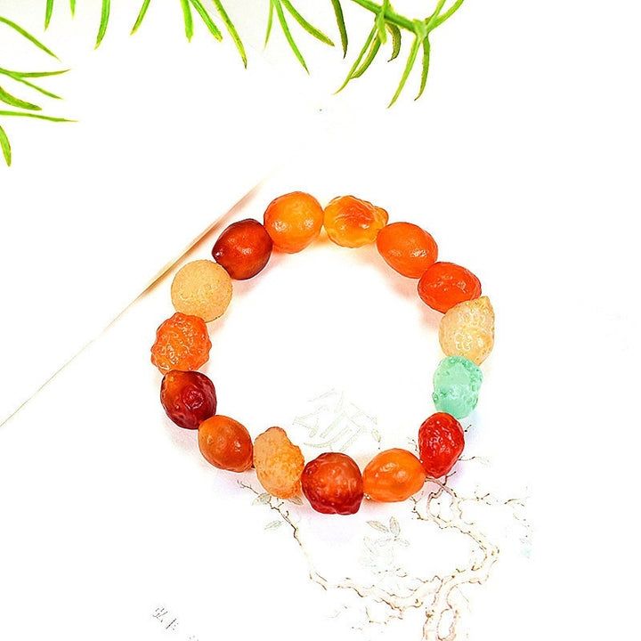 Colorful Agate Rough Stone Bracelet