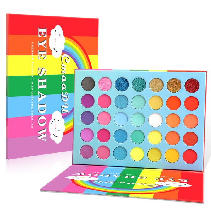 ✨ 35-Color Rainbow Matte Eyeshadow Palette – Waterproof Full Coverage Makeup Set ✨