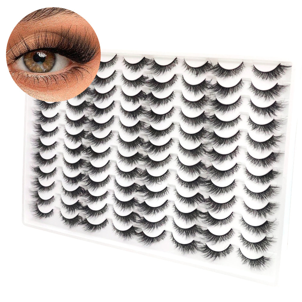 👁️✨ 3D False Eyelashes – Multi-Layered, Realistic, Soft & Comfortable Lashes