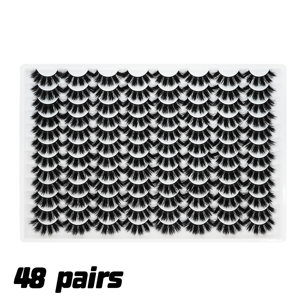 👁️✨ 3D False Eyelashes – Multi-Layered, Realistic, Soft & Comfortable Lashes