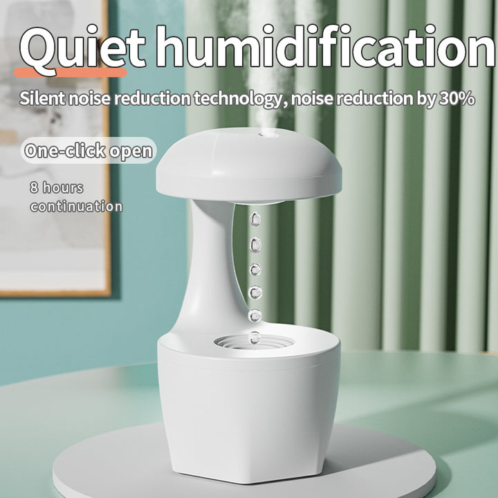 💧✨ Anti-Gravity Water Droplet Humidifier | 800ml USB Aromatherapy Diffuser 🌊