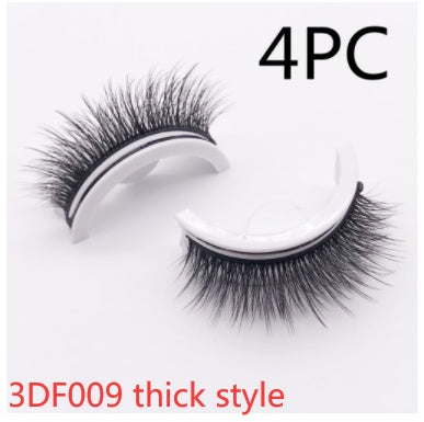 👁️✨ Reusable 3D Mink Lashes – Self-Adhesive Natural False Eyelashes (Glue-Free Silk Style)
