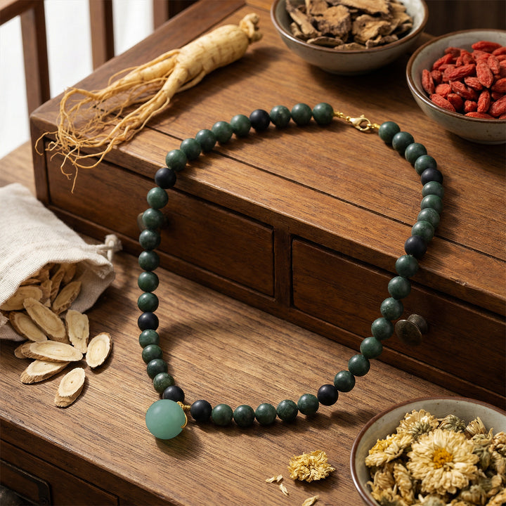 Chinese Herbal Necklace – Traditional Style Lightweight Wellness Pendant Necklace