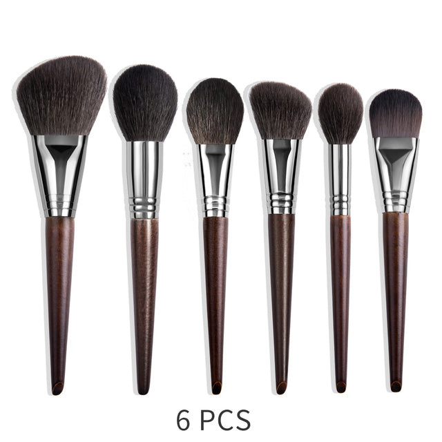 ✨ Natural Makeup Brush Set — 24-Piece Goat Hair Eyeshadow & Face Brushes 💄🌿