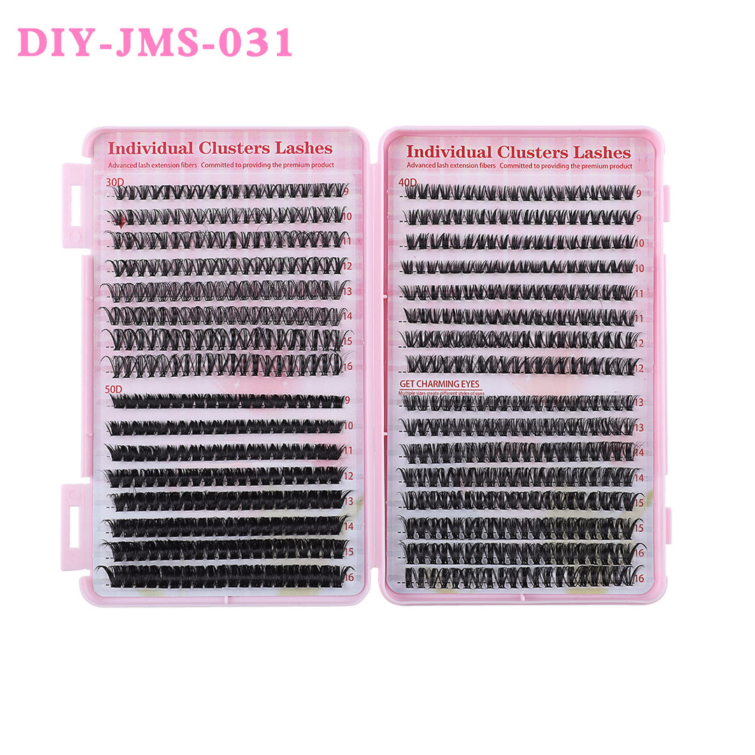 👁️✨ DIY Daily Natural Thick Segment Single Cluster False Eyelashes – Extension Kit