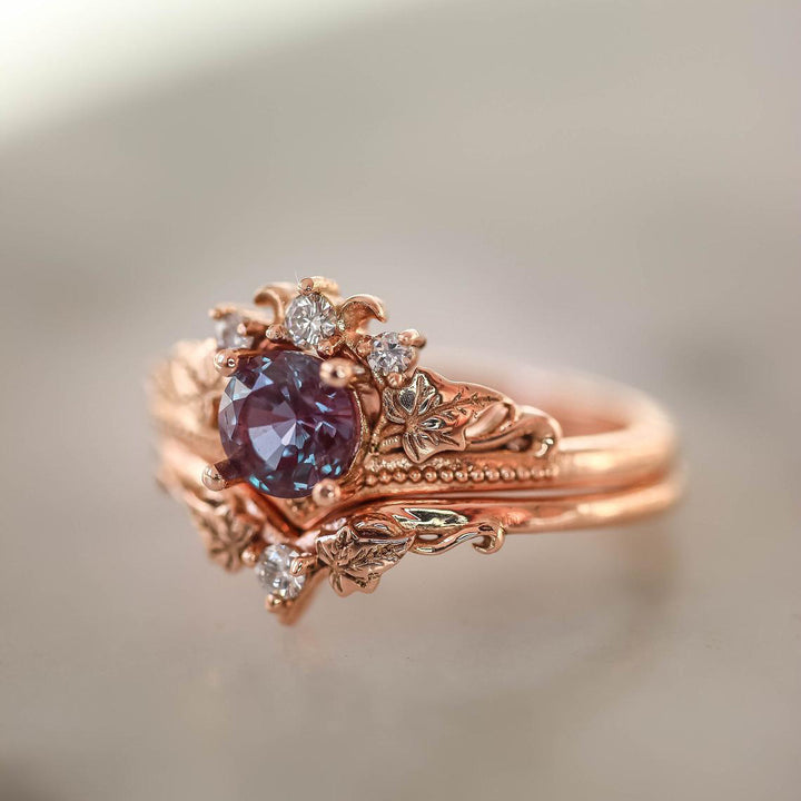 Women’s Rose Gold Plated Engagement Ring – European & American Diamond-Encrusted Design