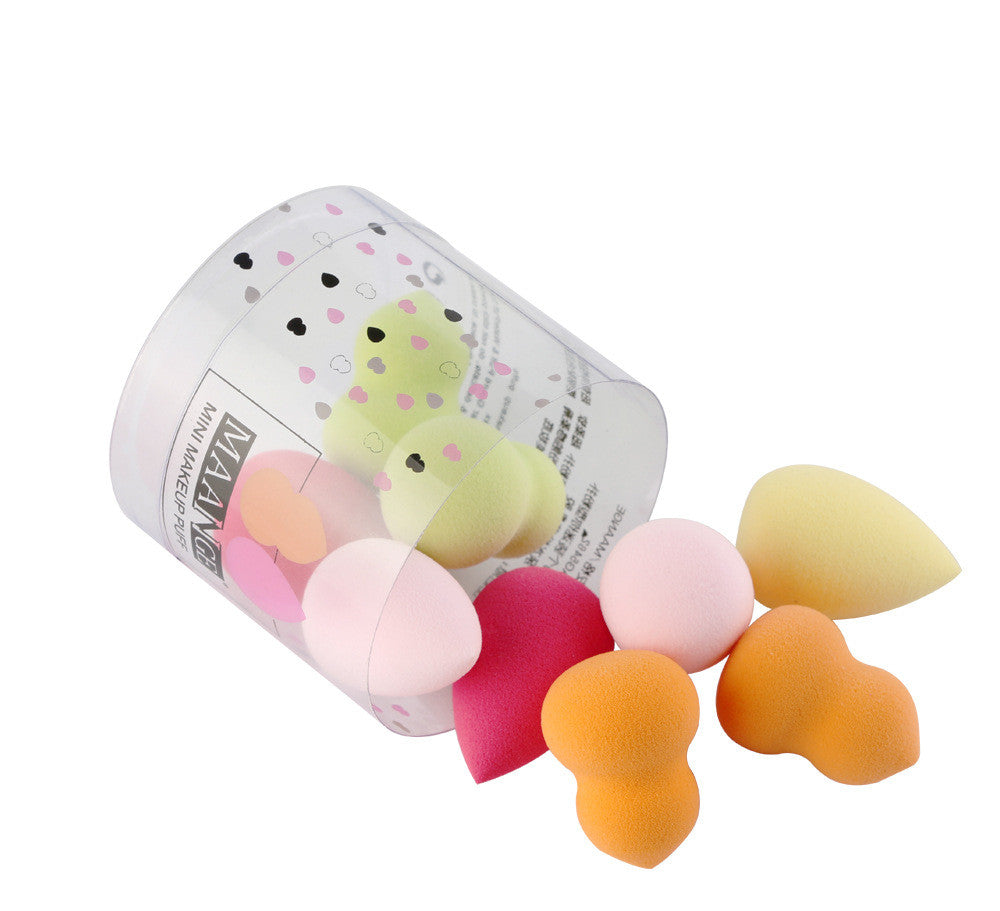 💄✨ Mini Soaking Big Puff | Non-Latex Wet & Dry Makeup Sponge Set (10PCS)