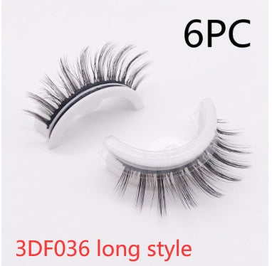 👁️✨ Reusable 3D Mink Lashes – Self-Adhesive Natural False Eyelashes (Glue-Free Silk Style)