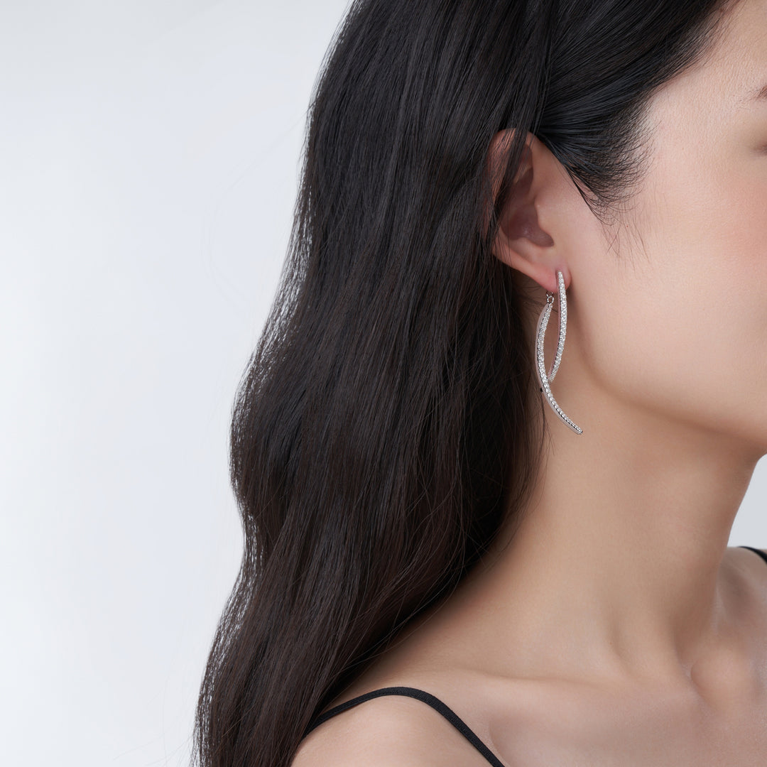 Luxury Minimalist Moissanite Stud Earrings – Platinum-Plated S925 Silver