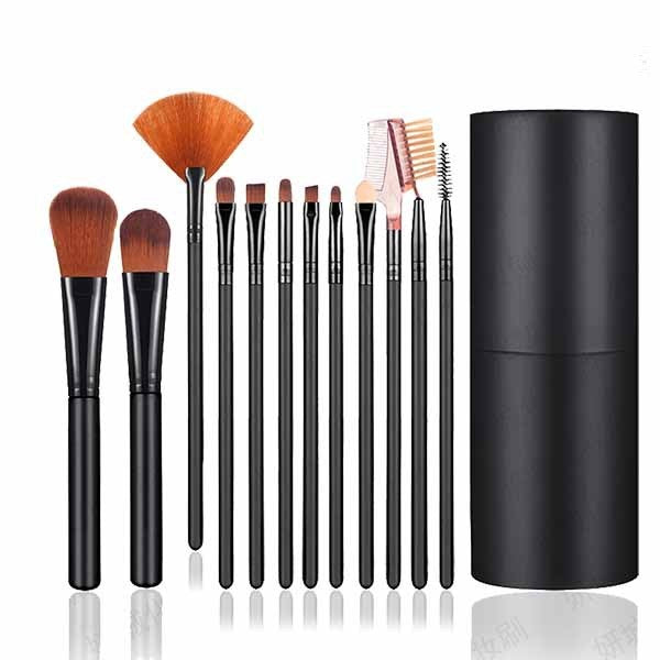 ✨ High-Grade 12-Piece Oval Barrel Makeup Brush Set 💄