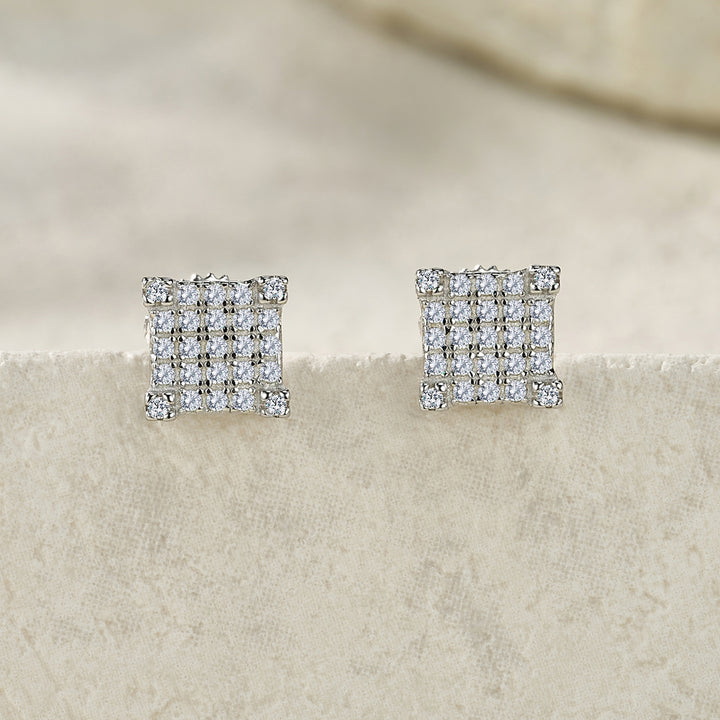 Luxury Minimalist Moissanite Earring Set – Platinum-Plated S925 Silver, GRA Certified