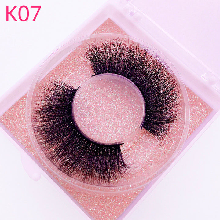 👁️✨ 8D Mink Hair False Eyelashes – Thick Handmade Volume Lash Set