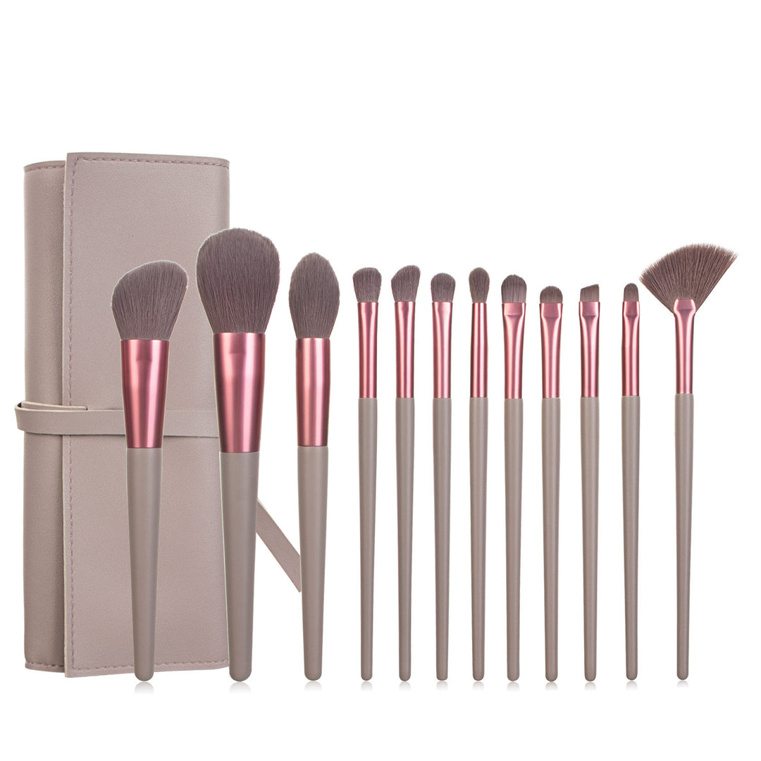 🖌️ 12-Piece Makeup Brush Set with Makeup Bag – Professional Face & Eye Brush Kit (4 Colors) 💄✨