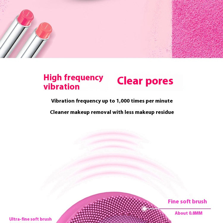 💖🧼 Electric Silicone Cleansing Instrument Ring | Ultrasonic Facial Cleanser