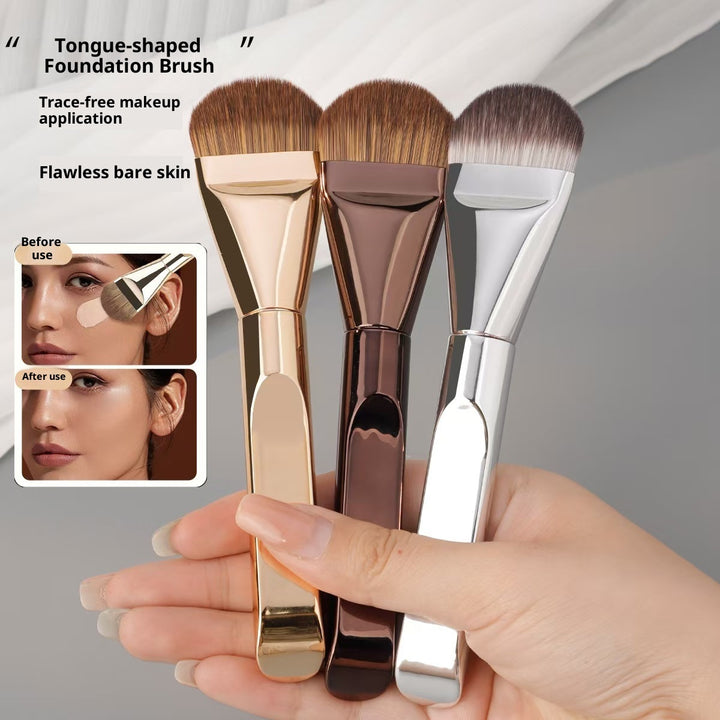 ✨ Tongue-Shaped Ultra-Thin Foundation Brush — Seamless Base Makeup Tool 💄