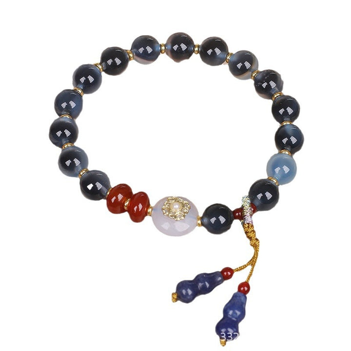 Sugar Heart Agate Bracelet – Niche Ethnic Design for Women