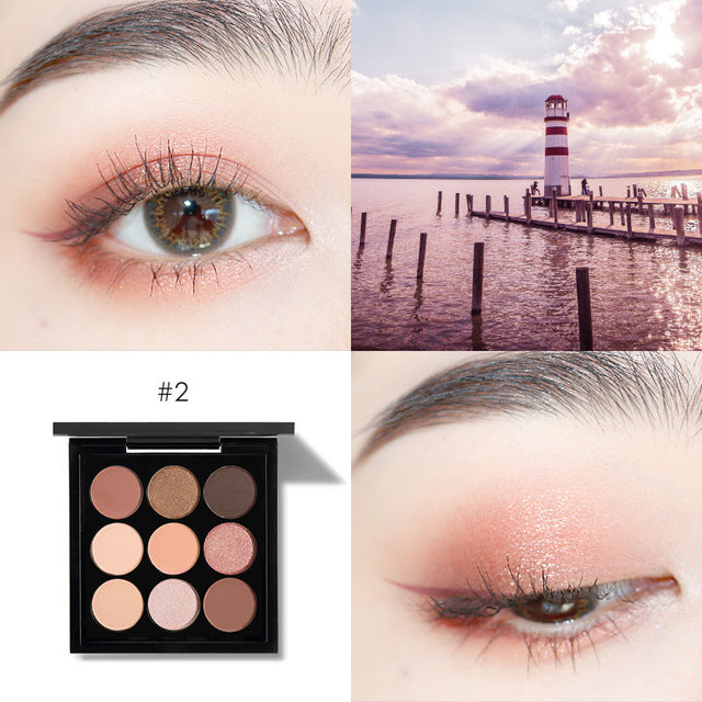 ✨ 9-Color Pumpkin & Dirty Orange Eyeshadow Palette – Matte INS Style Makeup Set ✨