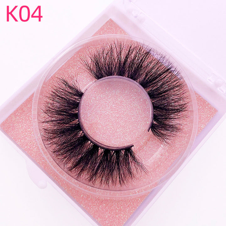 👁️✨ 8D Mink Hair False Eyelashes – Thick Handmade Volume Lash Set
