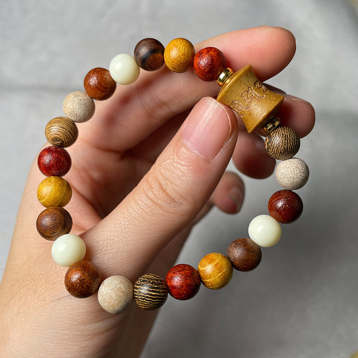 Coffee Bean Bracelet – Unisex Coconut Shell & Wood Beaded Bracelet