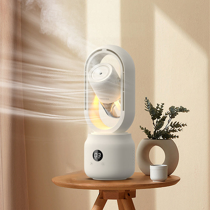 🌬️💧 Bladeless Mist Fan | USB Rechargeable Air Cooler & Humidifier ❄️✨