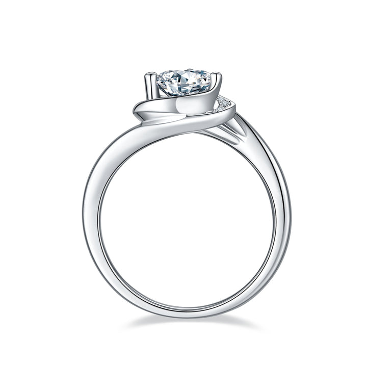 💍 1-Carat Moissanite Minimalist Ring – Platinum-Plated S925 Silver (2.9g, Sizes 5–9) 💍